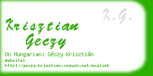 krisztian geczy business card