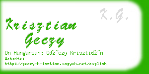 krisztian geczy business card